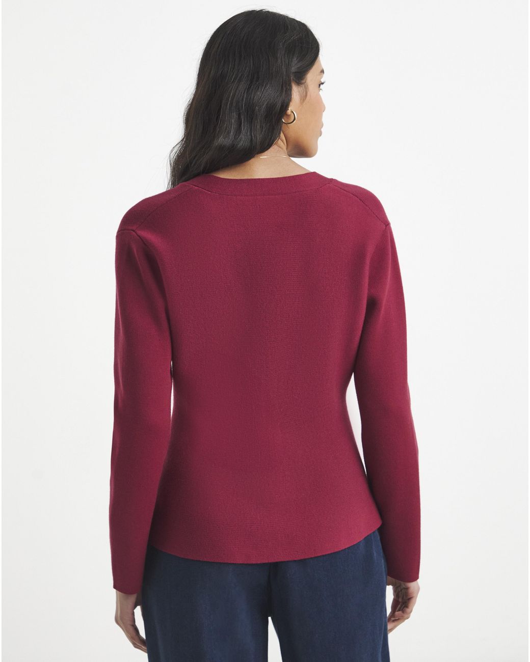 Simply Be Red Cinched Waist Compact Cardigan