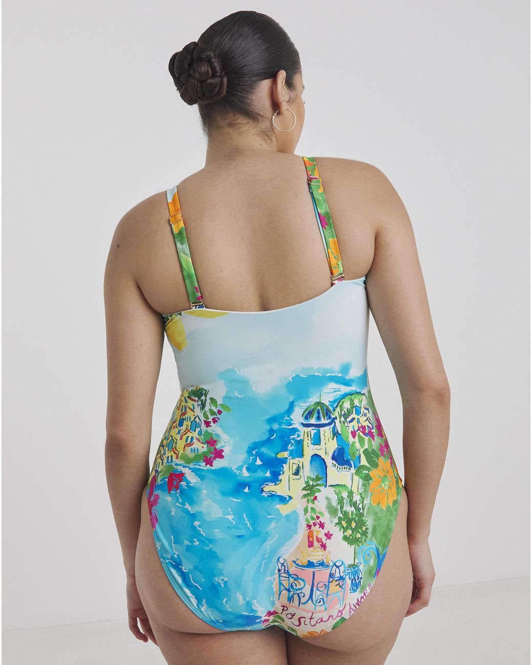 Simply Be Blue Bandeau Swimsuit
