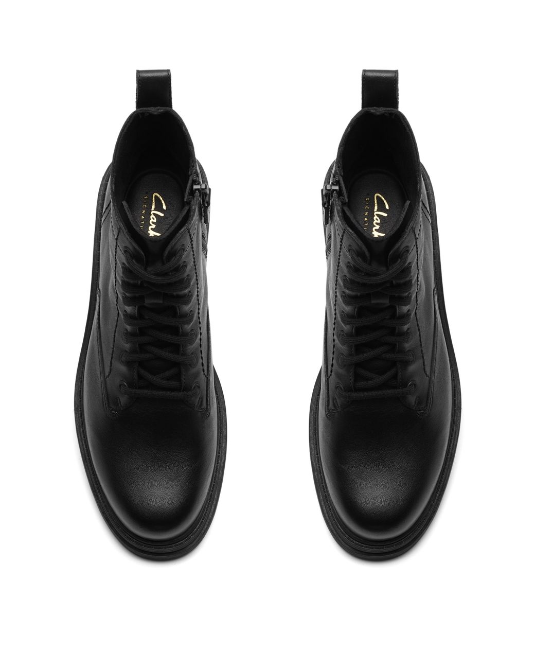Clarks Black Lace Up Ankle Boot Wide