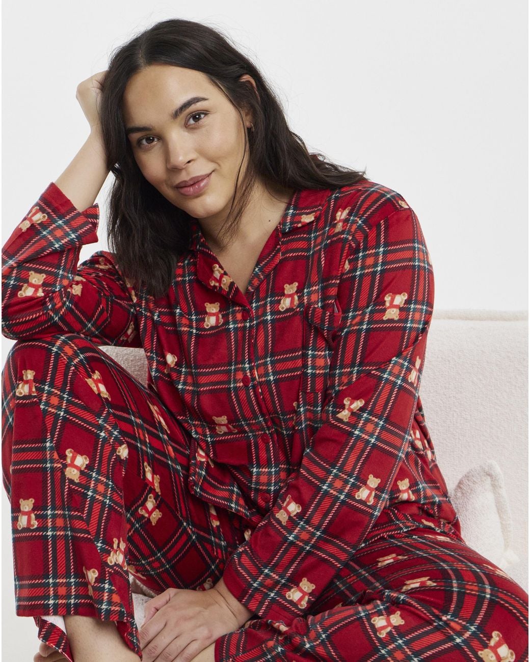 Pretty Secrets Red Bear Print Family Pyjamas