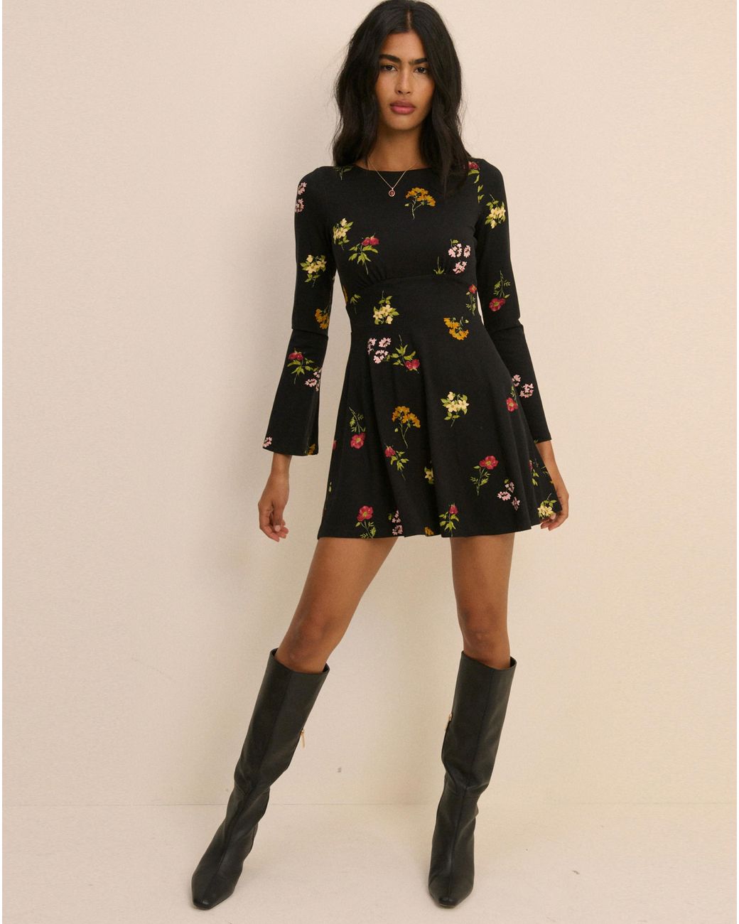Nobody's Child Black Nobodys Child Ls Tate Mini Jersey Dress