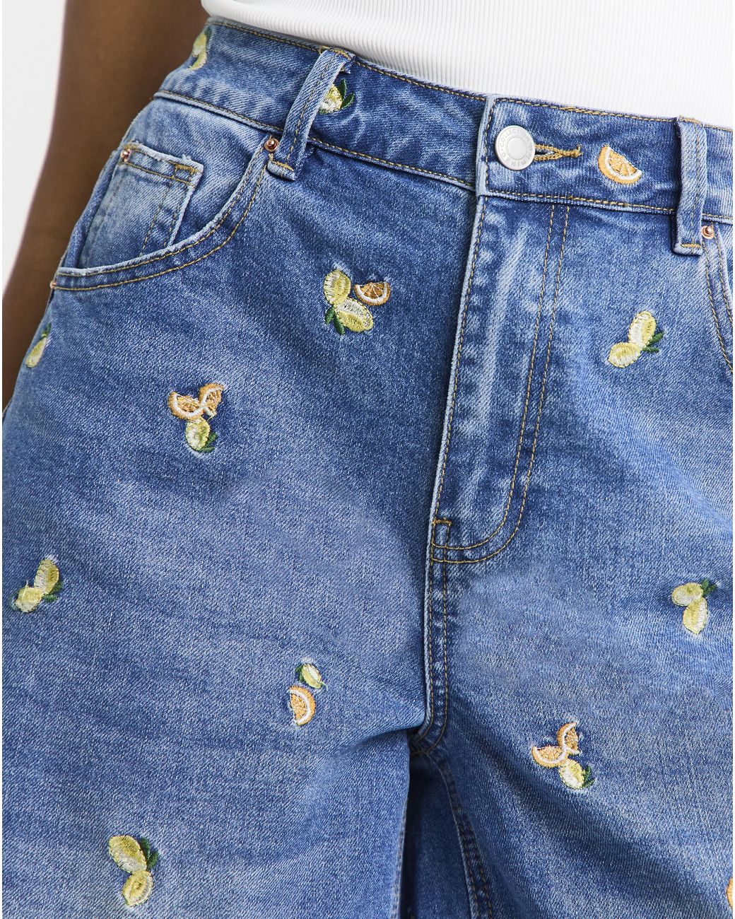 Simply Be Blue Fruit Bermuda Short