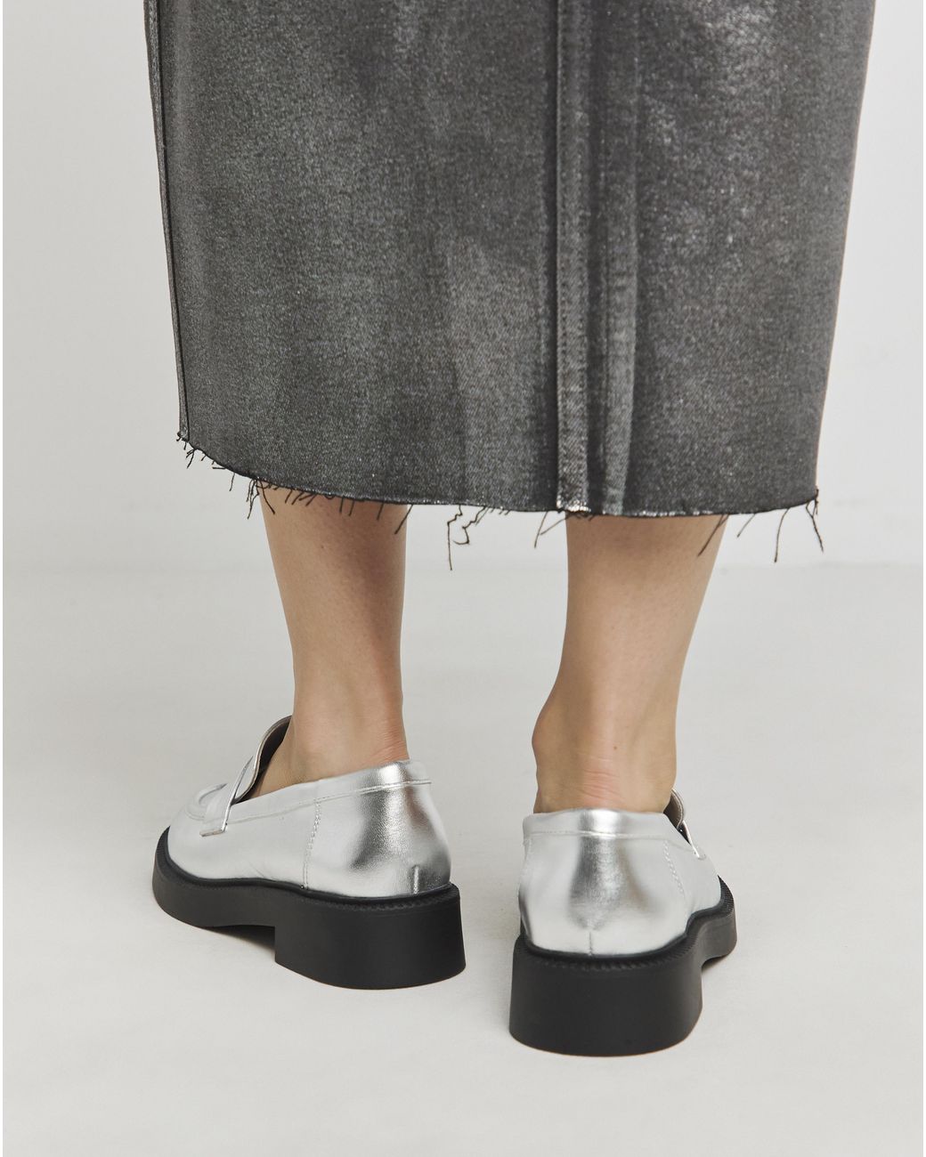 Simply Be Gray Plain Chunky Loafer Wide