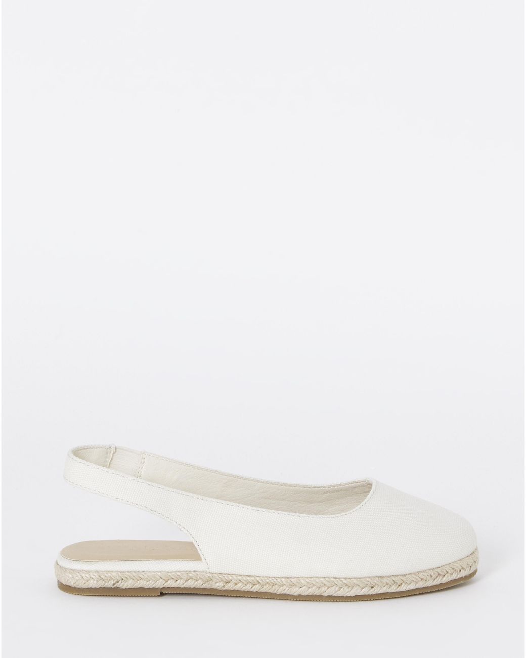 Simply Be White Espadrille Flats Extra Wide Fit