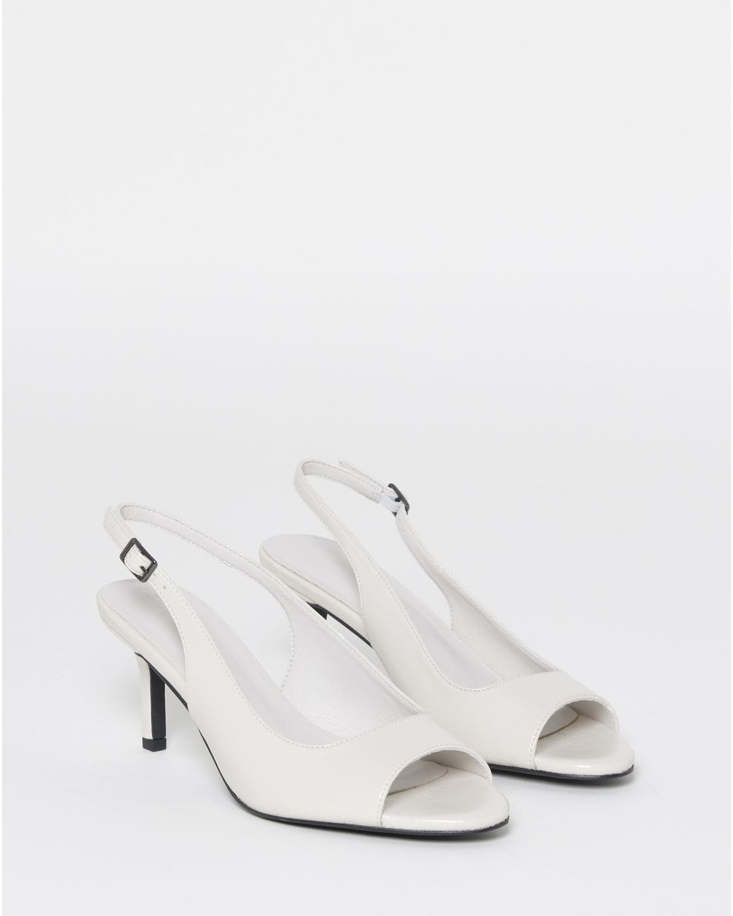 Simply Be Natural Peep Toe Heels Extra Wide Fit