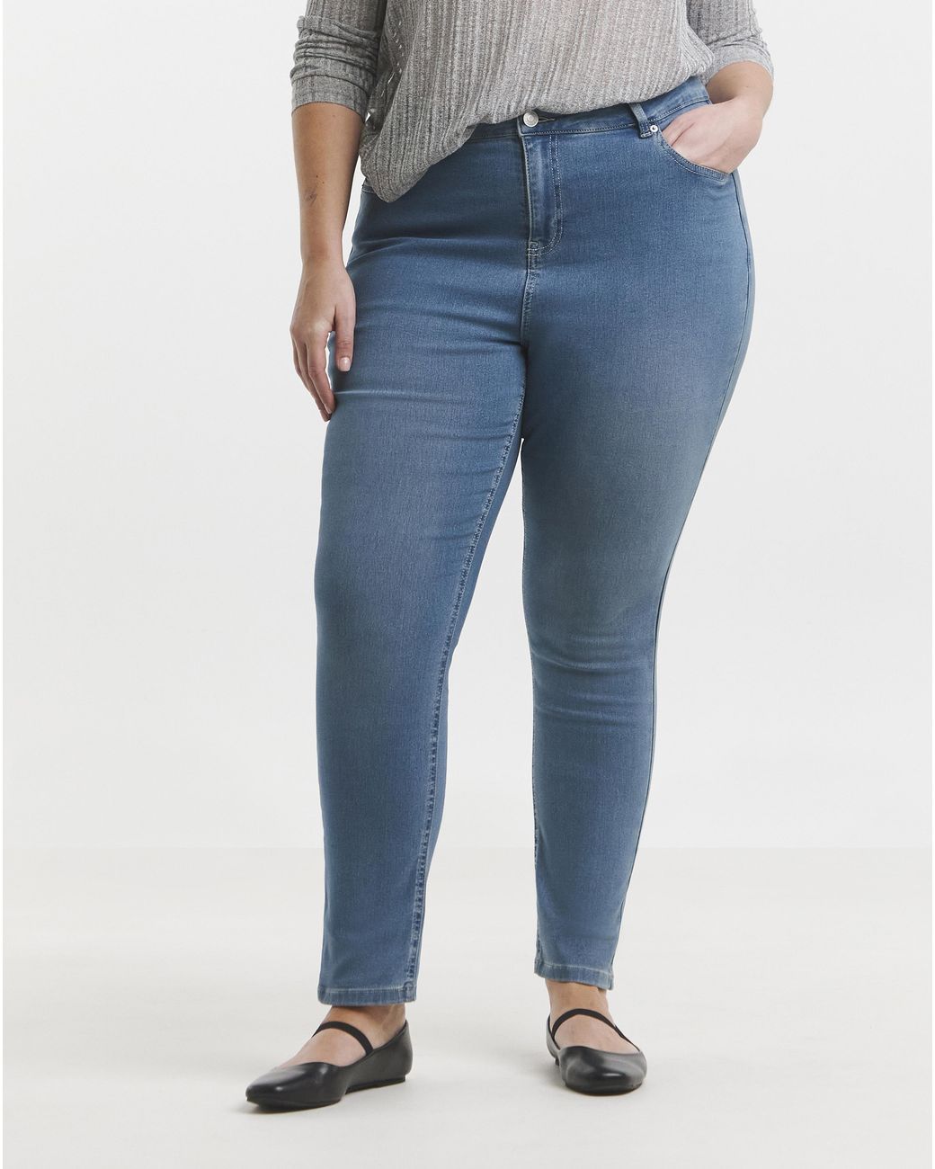 Simply Be Blue Slim Highwaist Super Stretch