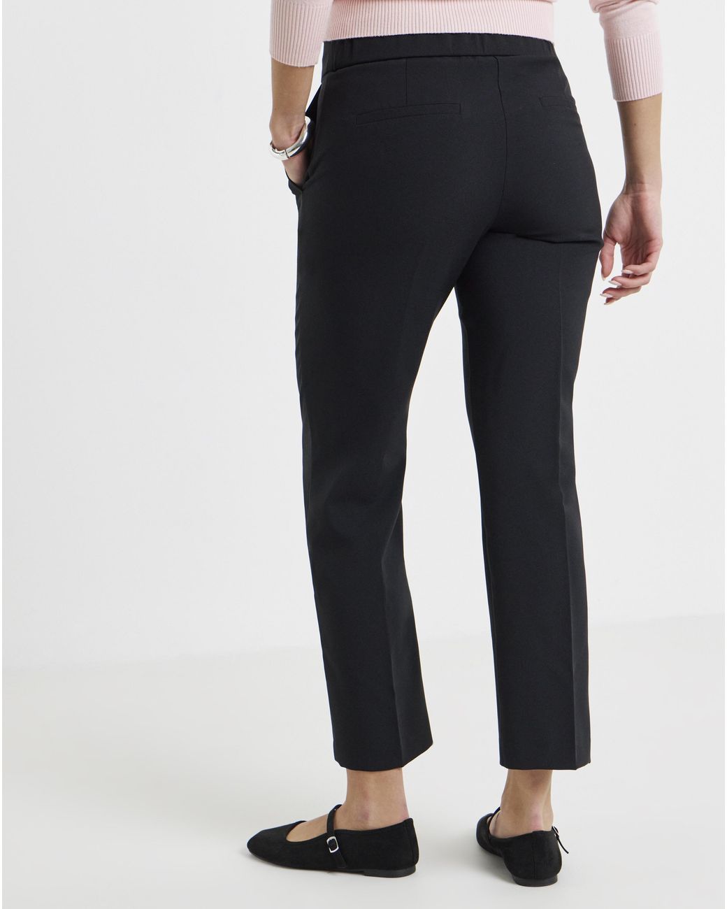Simply Be White Straight Leg Workwear Trouser Regular