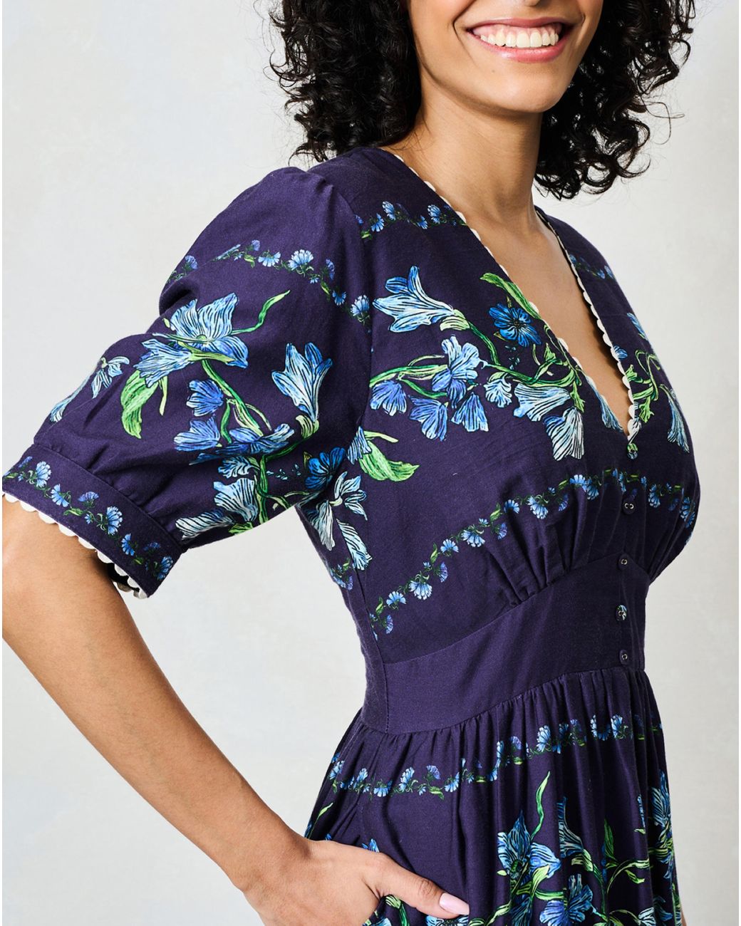 Hope & Ivy Blue The Ramona Dress