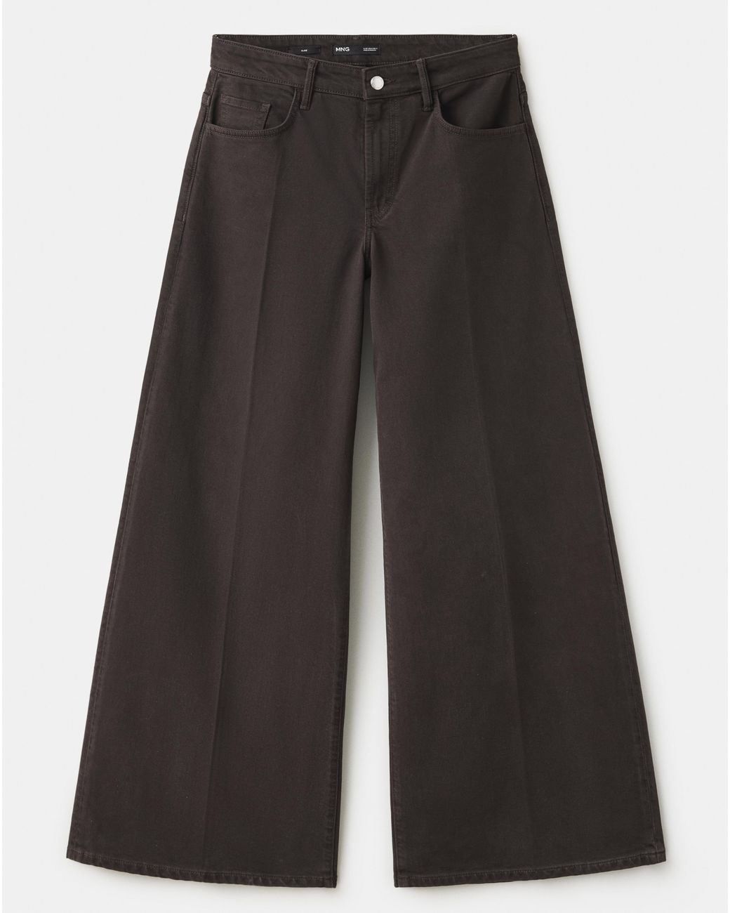 Mango White Elise Wide Leg Jean