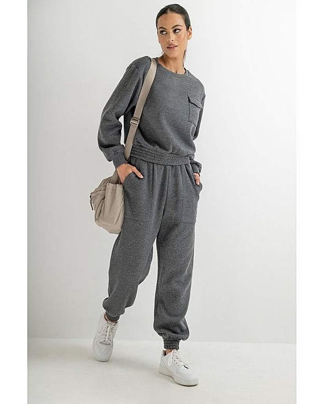 Pour Moi Gray Softest Off Duty Cuffed Jogger