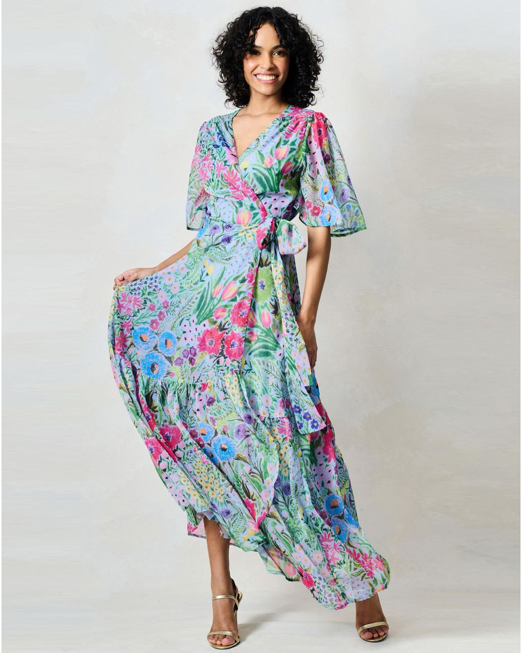 Hope & Ivy Blue Ember Dress