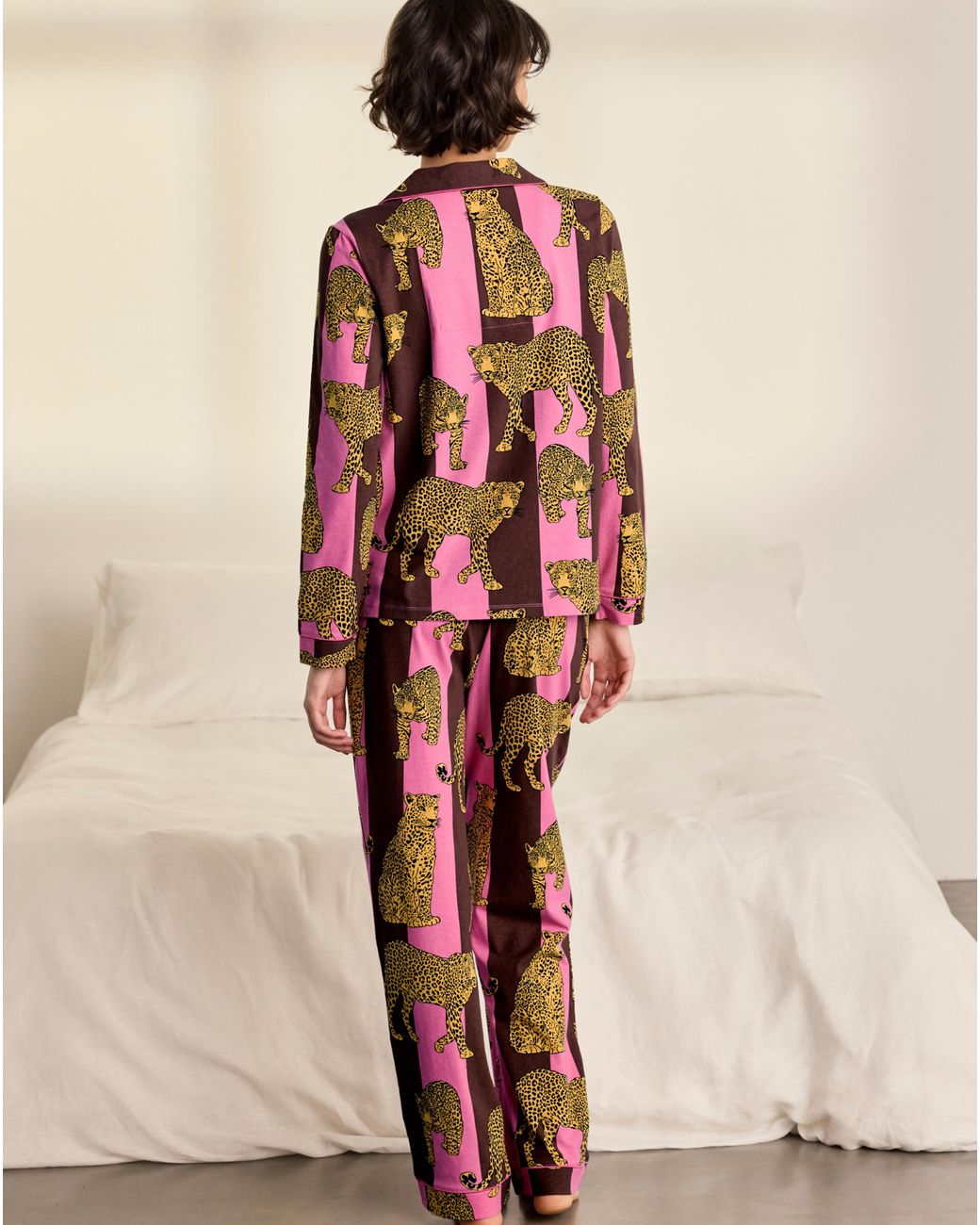 Chelsea Peers Pink Classic Long Button Up Set