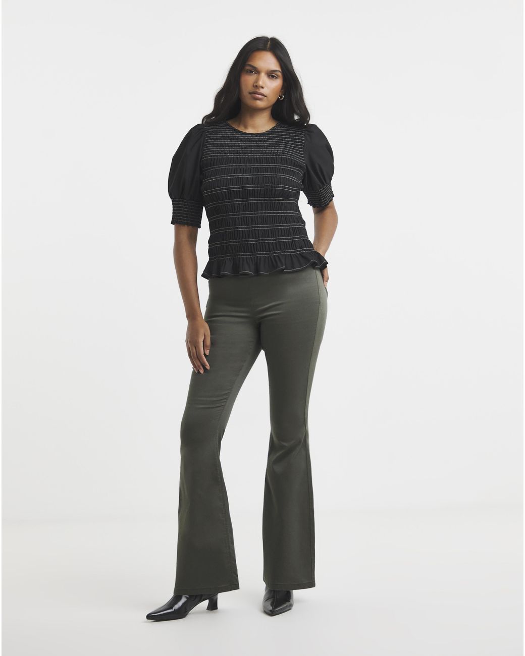Simply Be Green Flare Weekender Jeggings