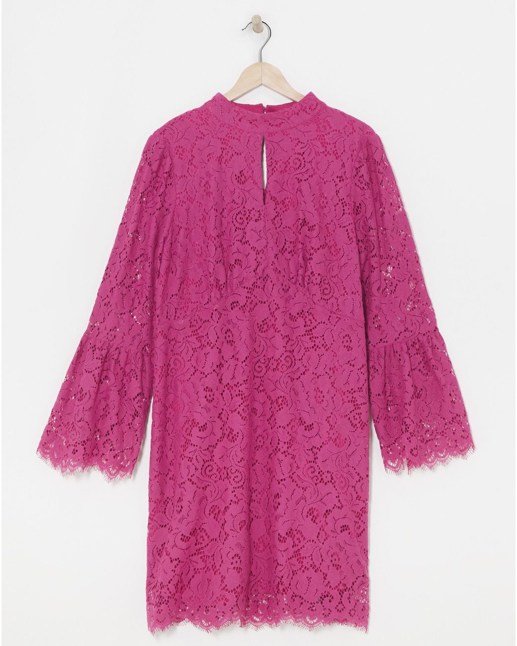 Joanna Hope Pink High Neck Lace Dress