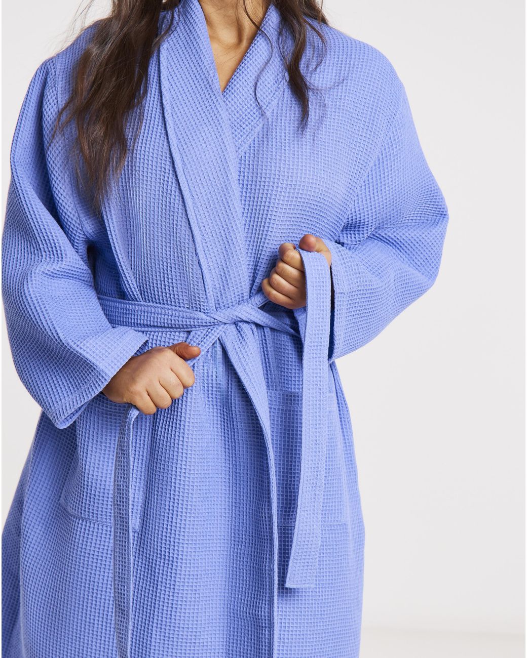 Pretty Secrets Blue Waffle Dressing Gown