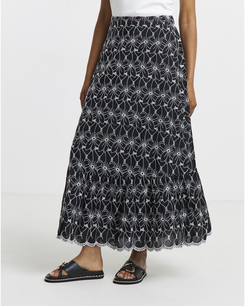 Lovedrobe Black Midaxi Skirt