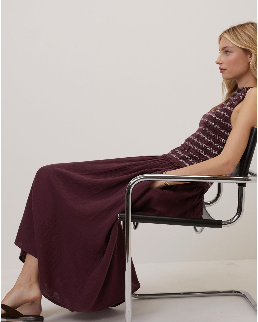 Nobody's Child Purple Nc Ingrid Midi Dress