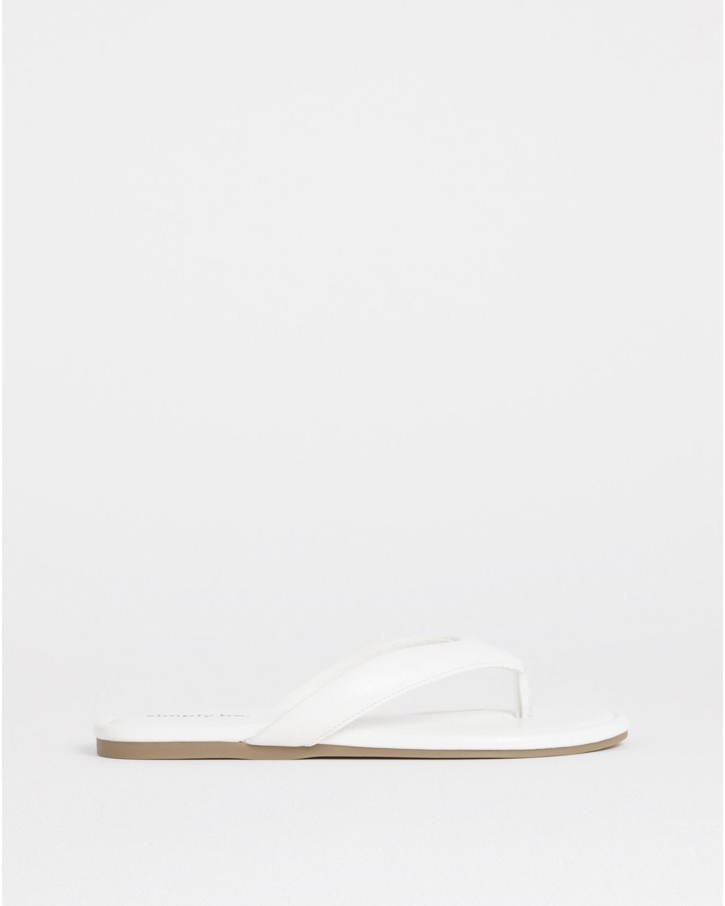 Simply Be Natural Flat Toe Post Sandals Wide Fit