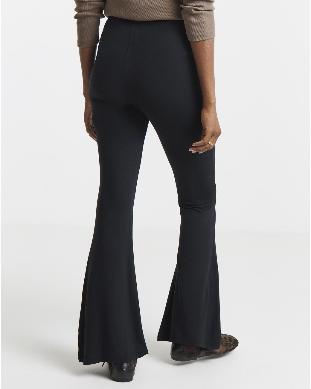 Simply Be White Jersey Flared Trouser