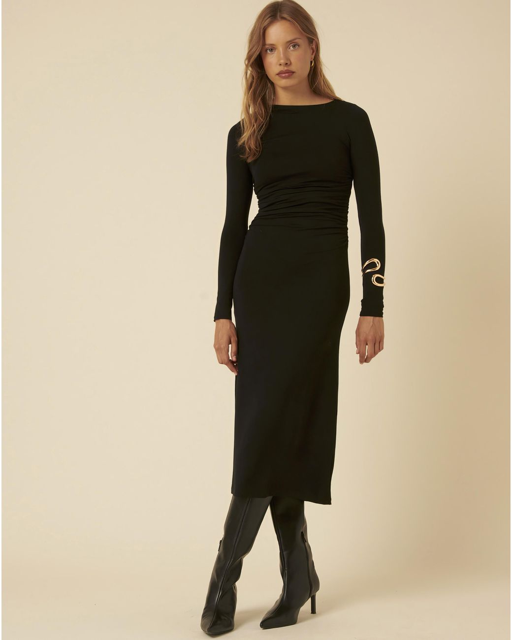 Nobody's Child Natural Laurella Midi Dress