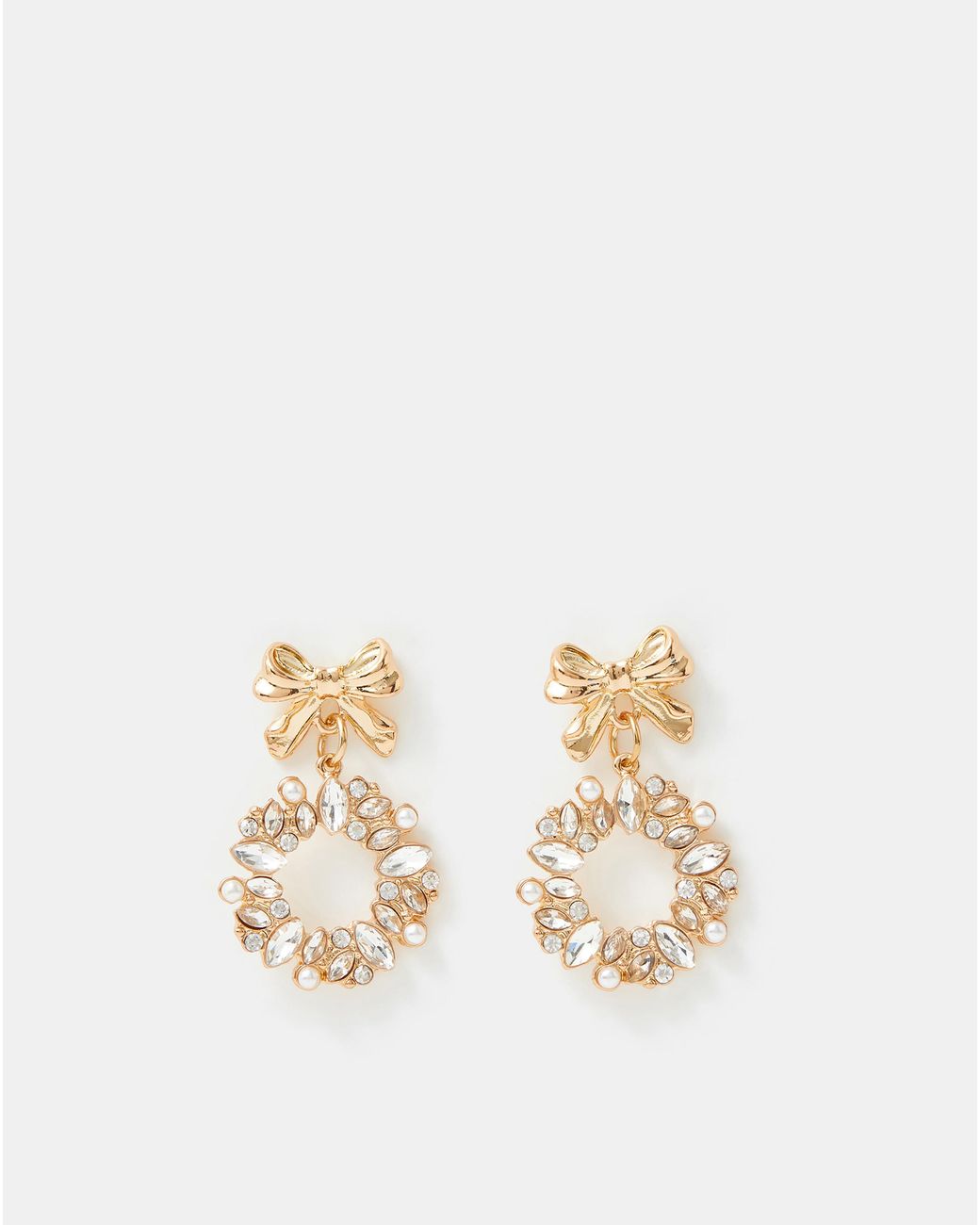 Accessorize White Wreath Drop Earrings