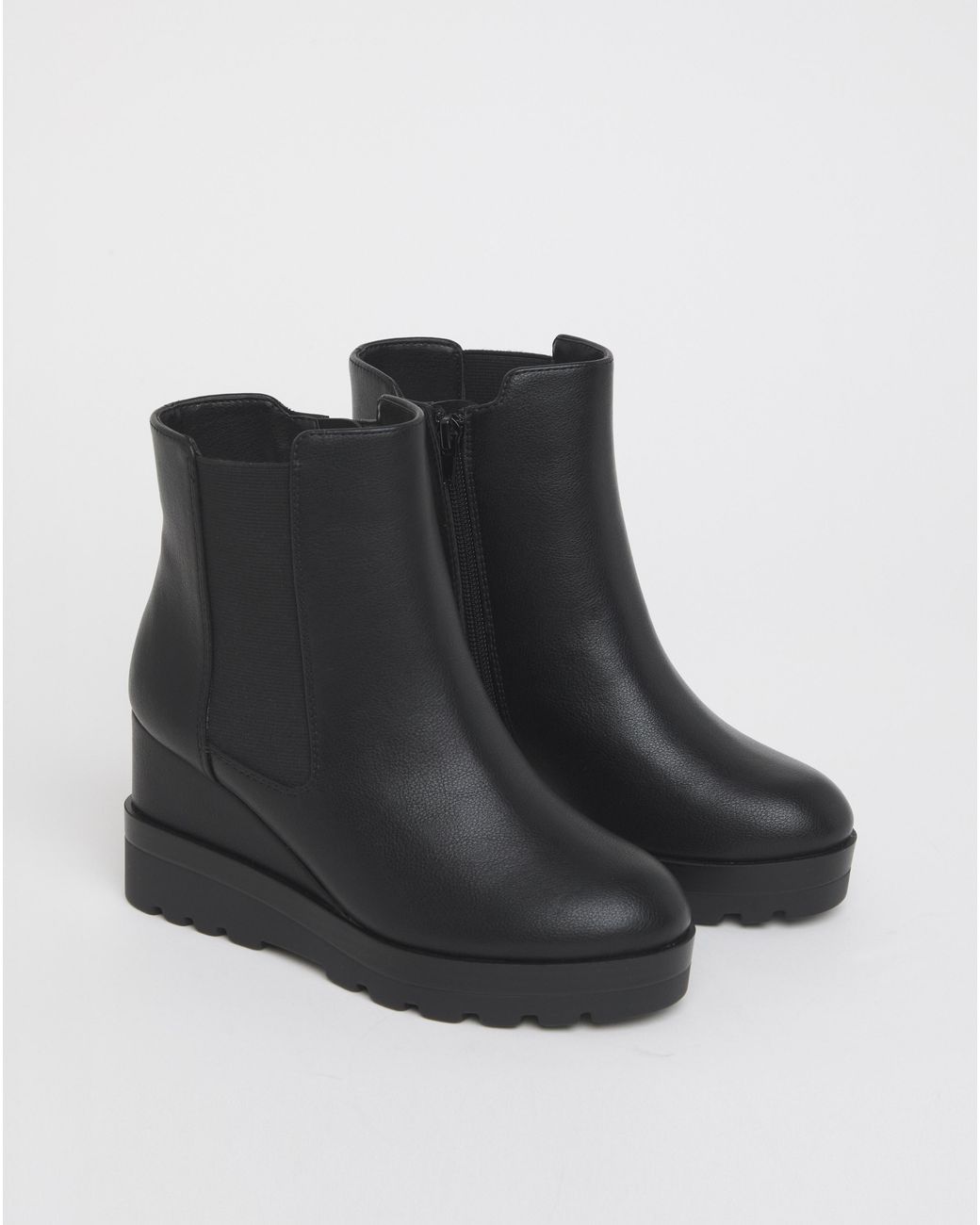 Simply Be Green Wedge Ankle Chelsea Boot Wide