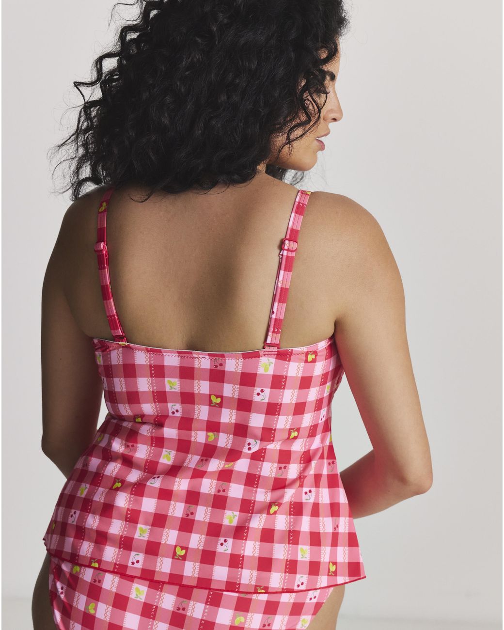 Simply Be Pink Shirred Tankini Top