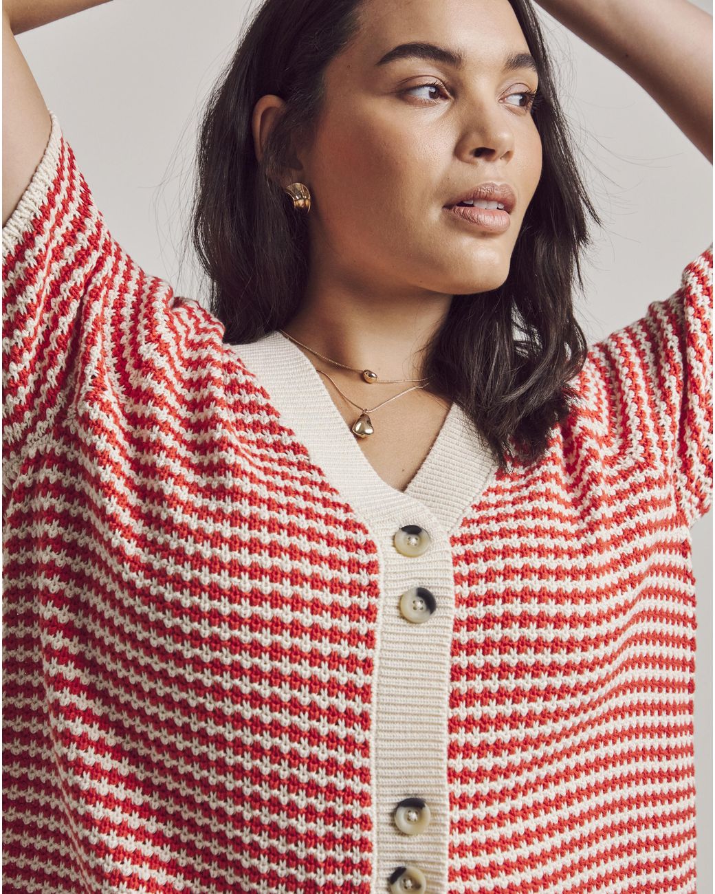 Julipa Multicolor Short Sleeve Cardigan