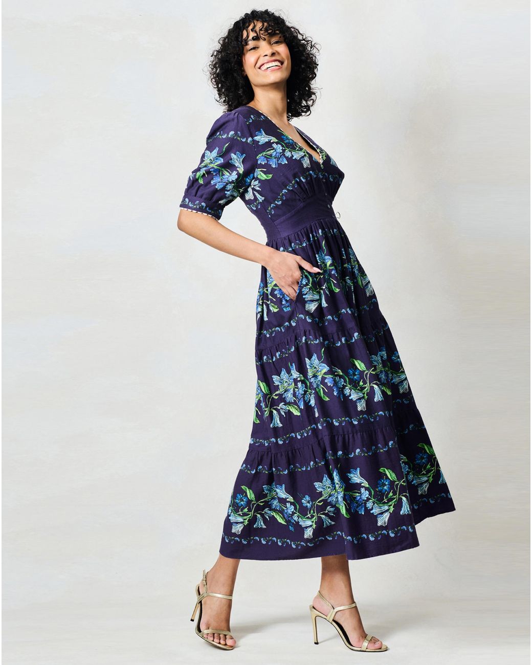 Hope & Ivy Blue The Ramona Dress