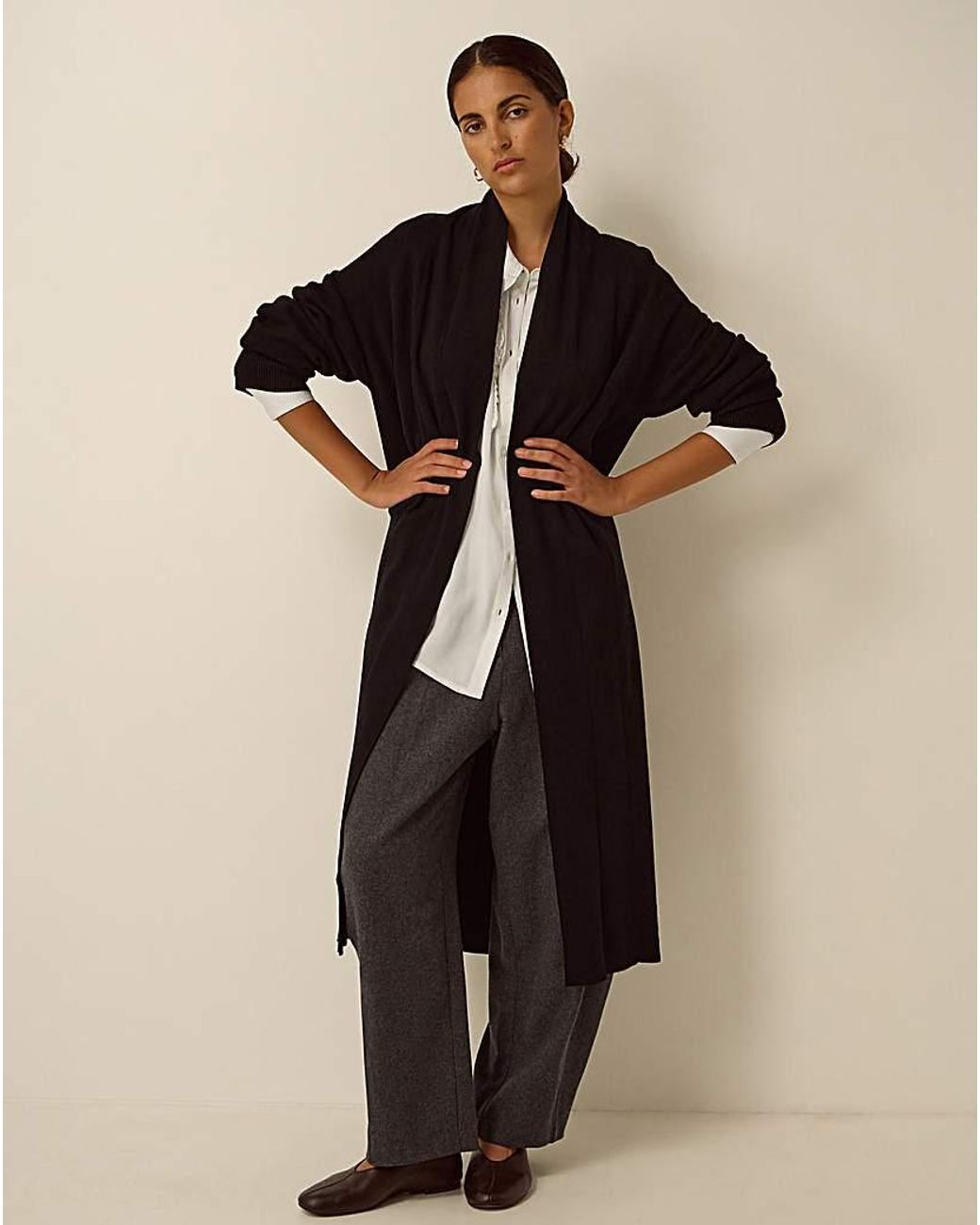 Monsoon Black Sadie Knit Longline Cardigan