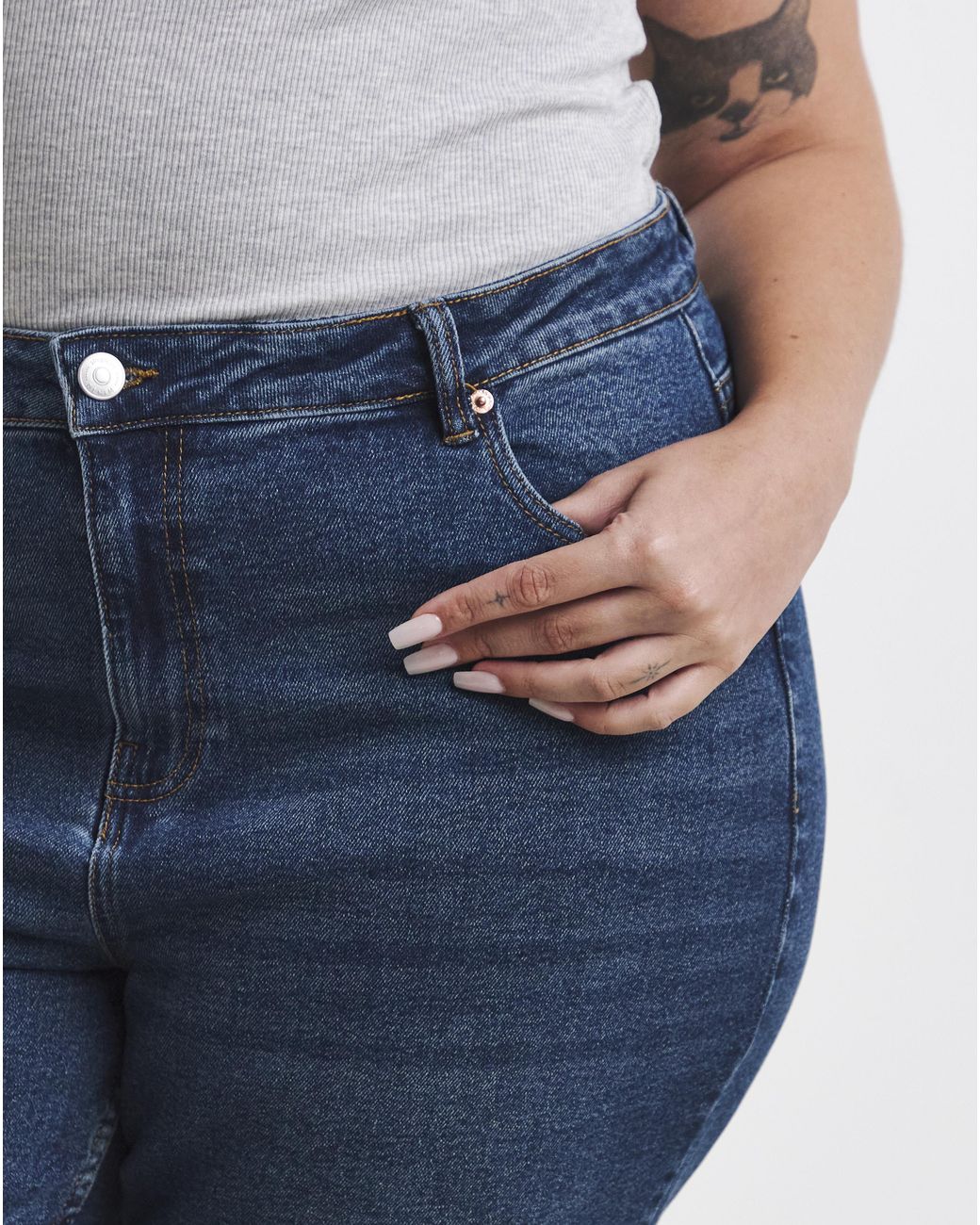 Simply Be Blue Sbe 99 1 Relaxed Straight Jeans