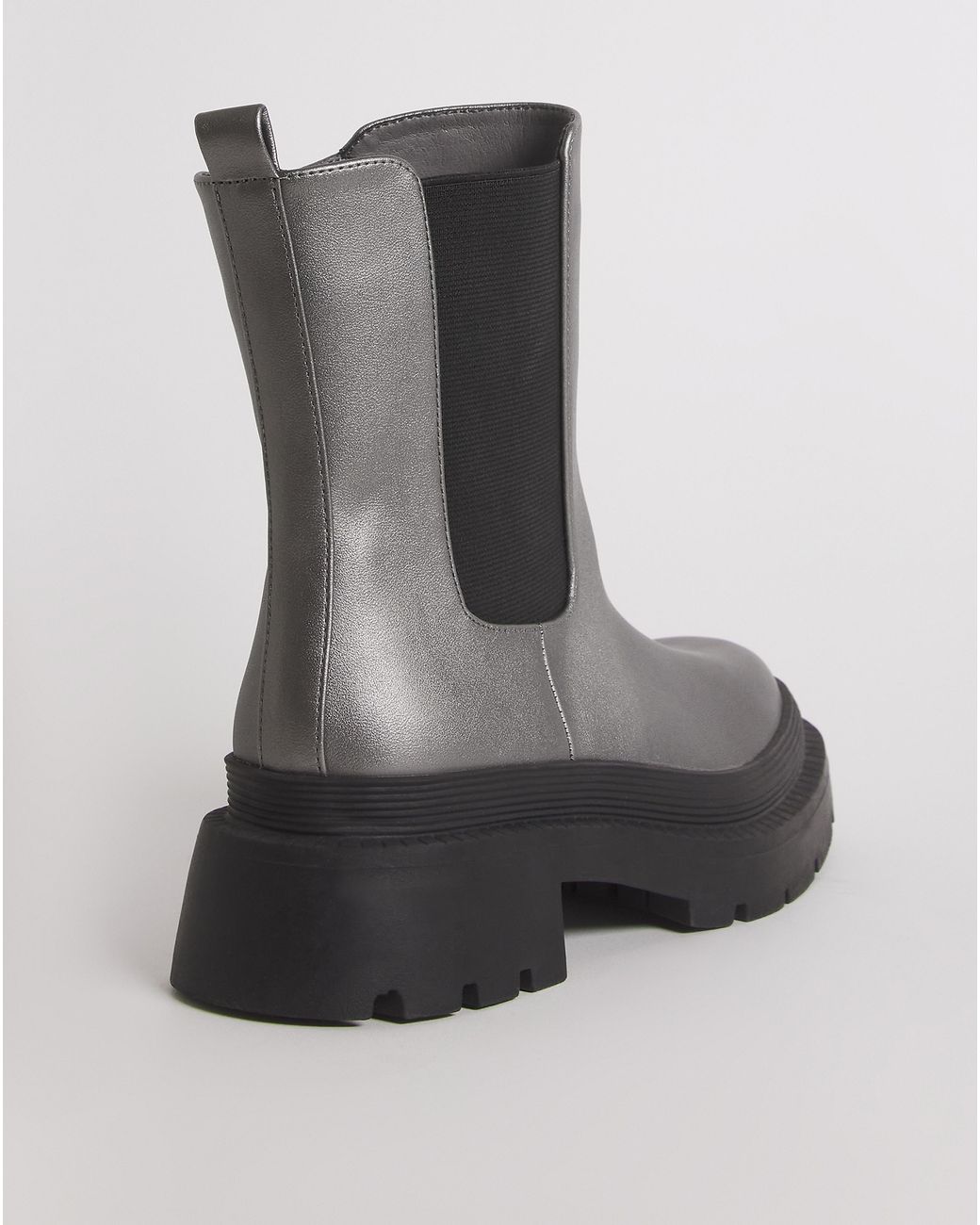 Simply Be Black Chunky Chelsea Ankle Boots Ex Wide