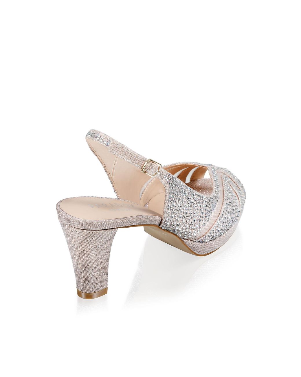 Paradox London White Linda Mid Platform Sandal