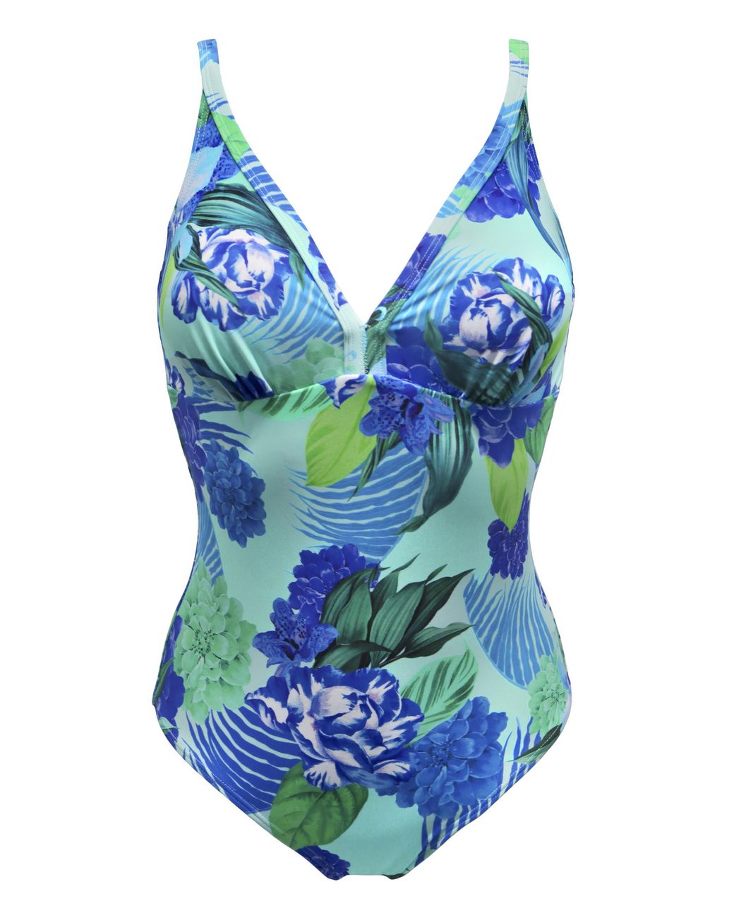 Pour Moi Blue Carnival Control Swimsuit