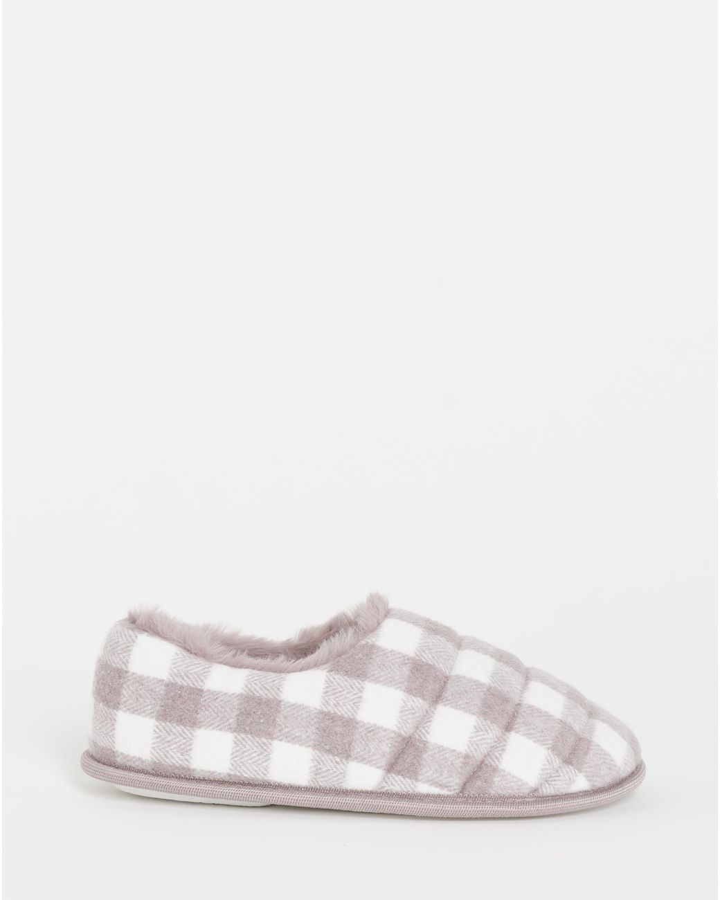 JD Williams Pink Checkered Full Slipper Wide