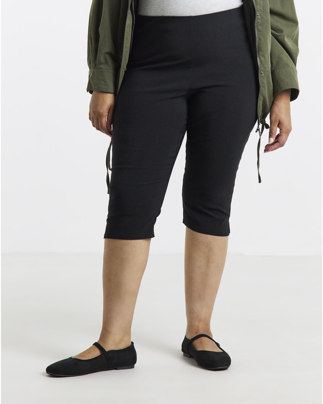 Simply Be Black Bengaline Capri
