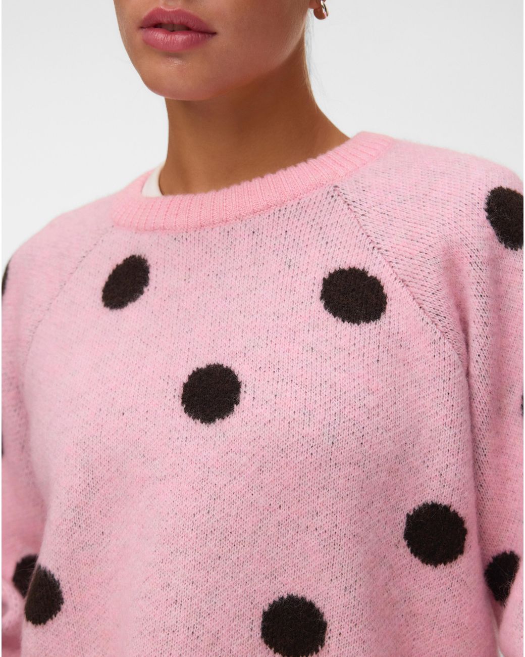 Vero Moda Pink Spot Knit Jumper