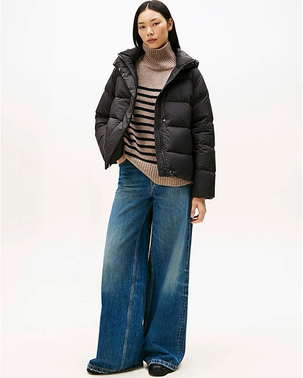 Tommy Hilfiger Black Down Hooded Puffer Jacket