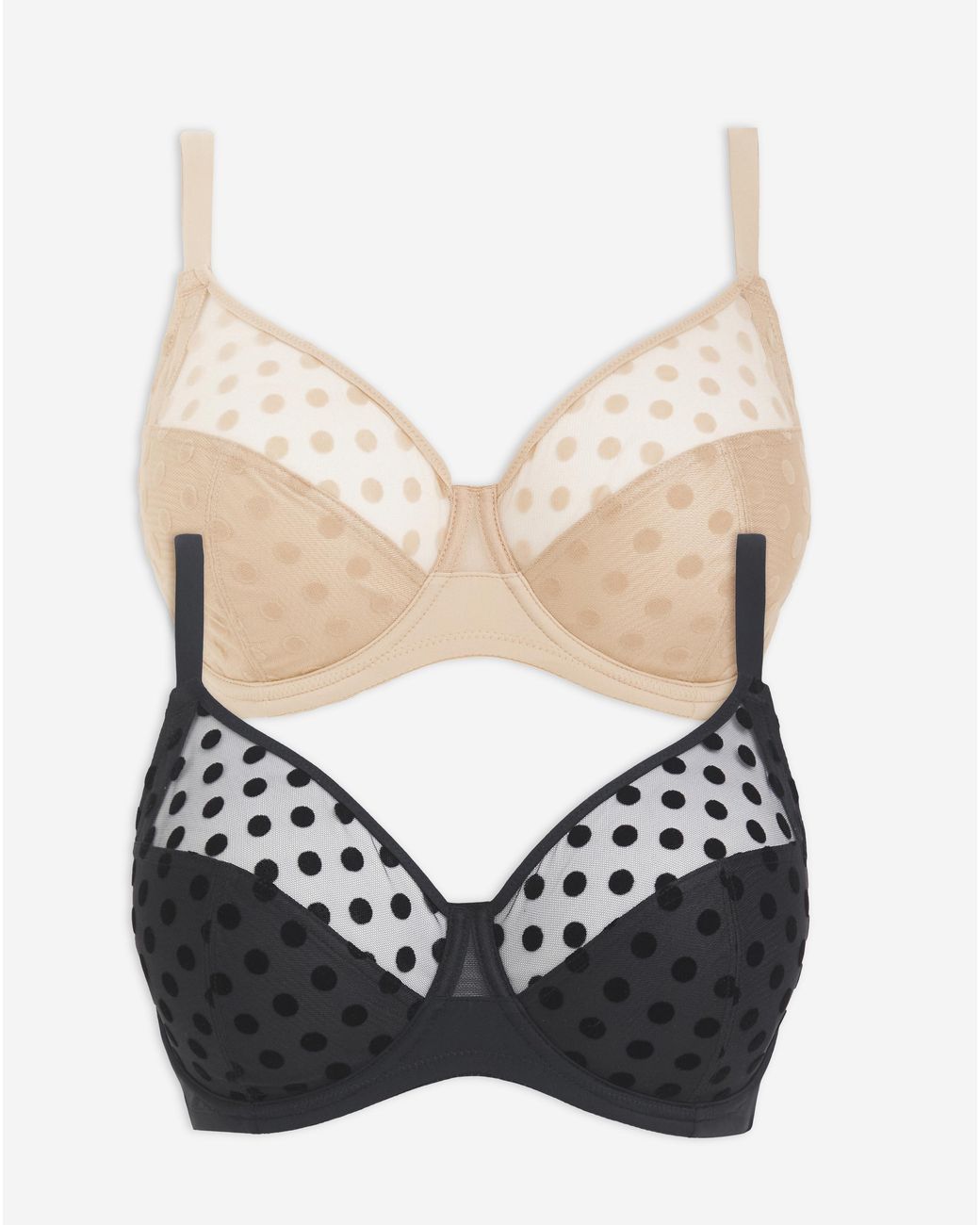 Pretty Secrets Multicolor 2 Pack Hannah Spot Full Cup Bra