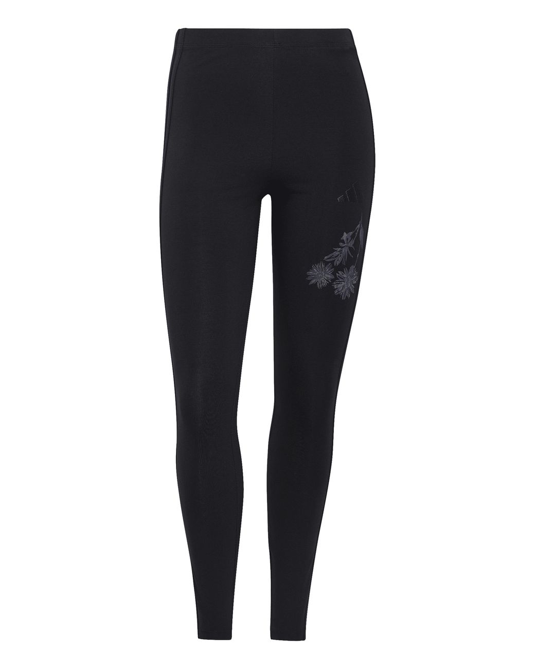 Adidas Black 3 Stripes Floral Leggings