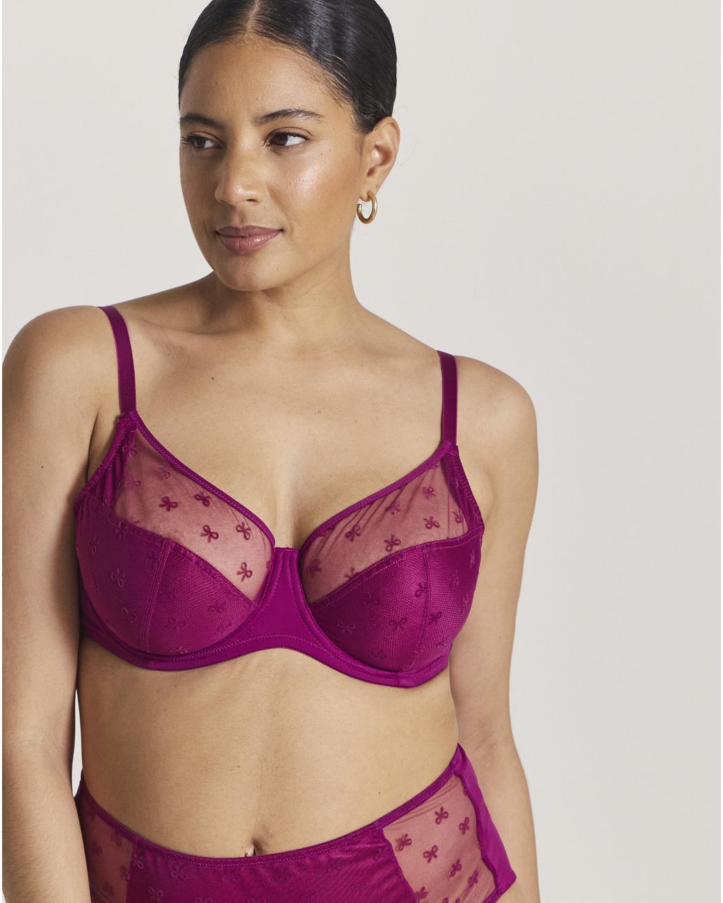 Pretty Secrets Pink 2 Pack Hannah Bow Full Cup Bra