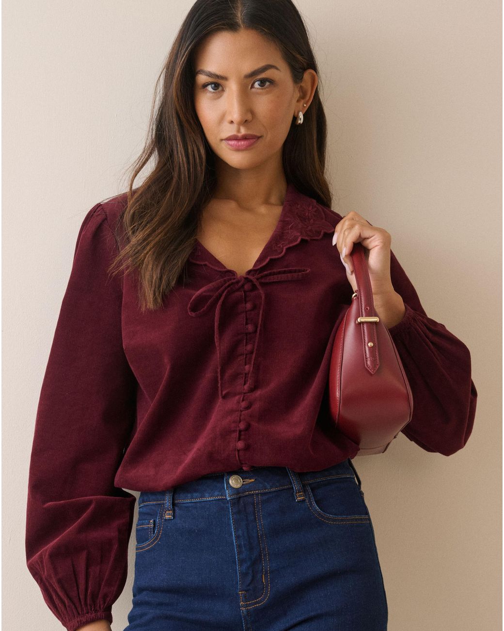 Nobody's Child Red Isla Blouse Cord