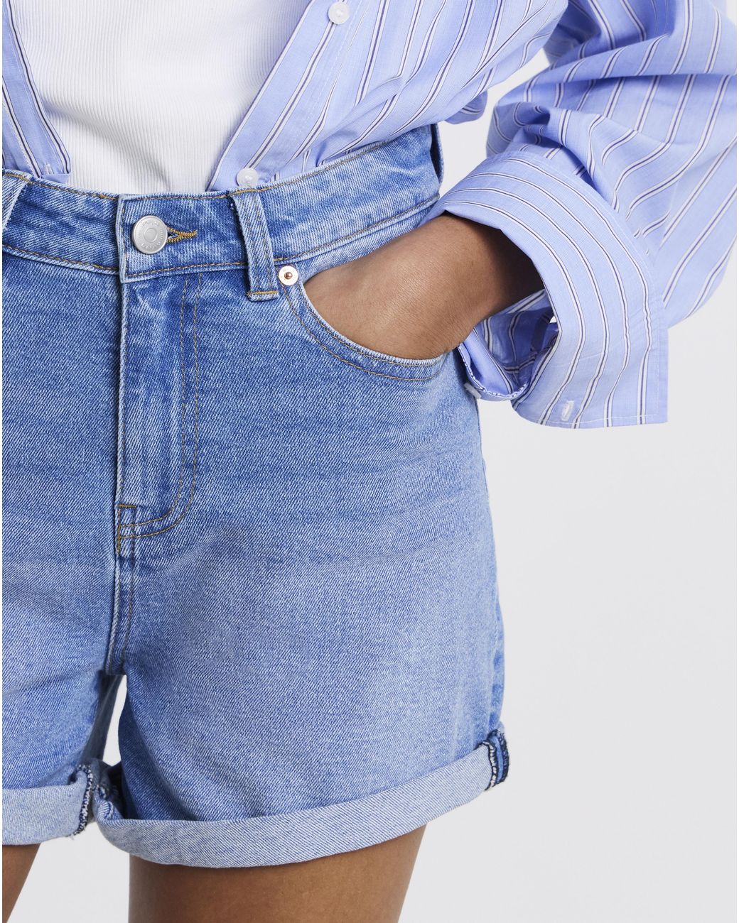 Simply Be Blue 99/1 Loose Mom Shorts
