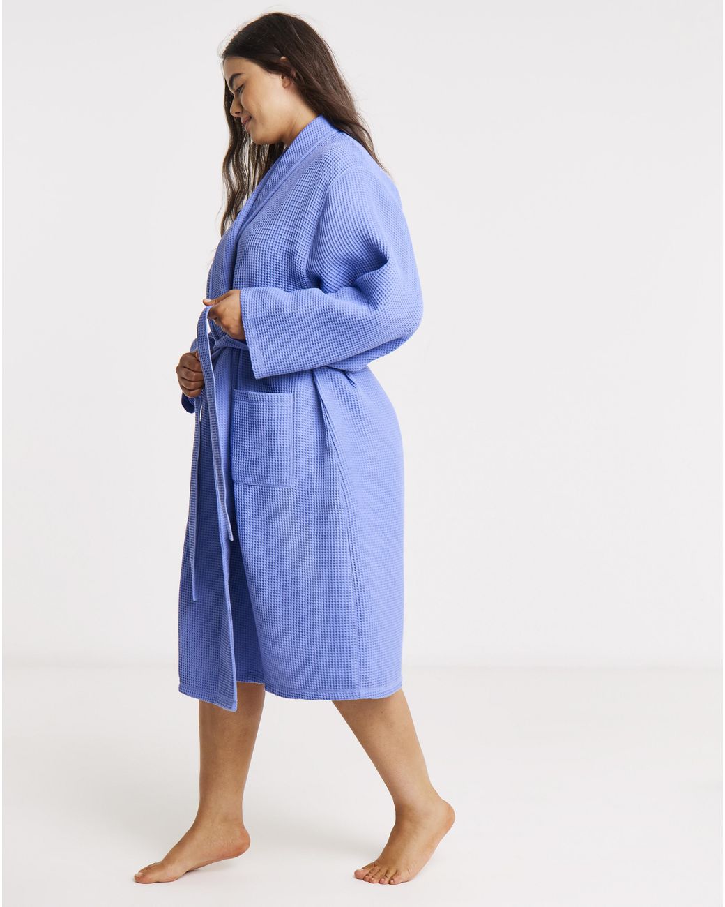 Pretty Secrets Blue Waffle Dressing Gown