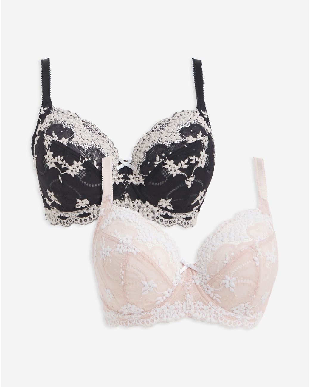 Pretty Secrets Multicolor Grace Lace 2 Pack Full Cup Bra