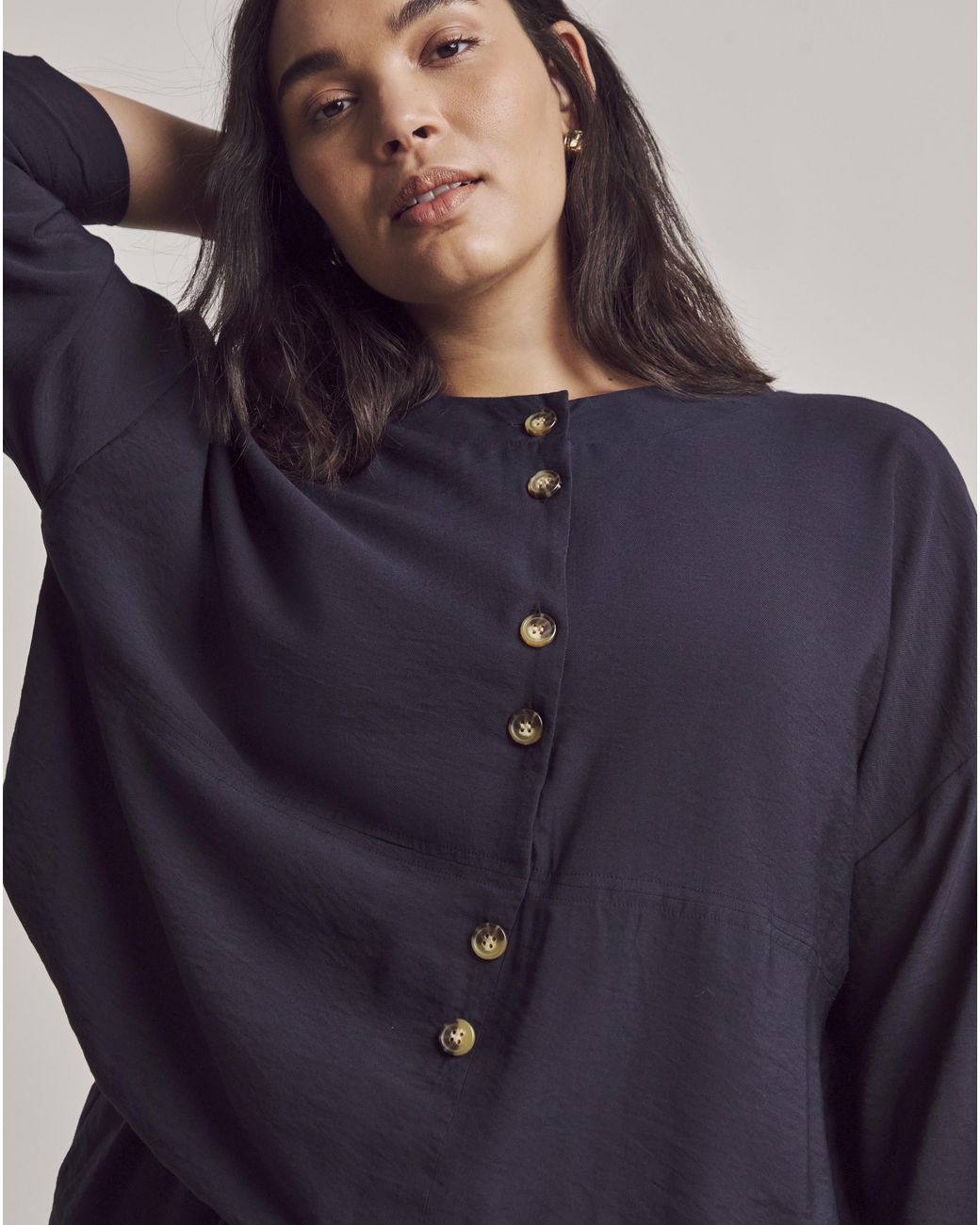 Julipa Black Pop Over Blouse