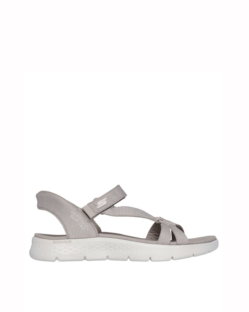 Skechers White Slip-Ins Go Walk Flex Sandals