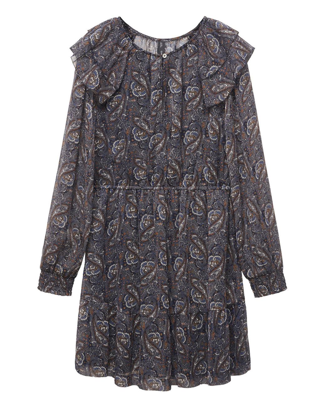 Mango Gray Sara Printed Mini Dress