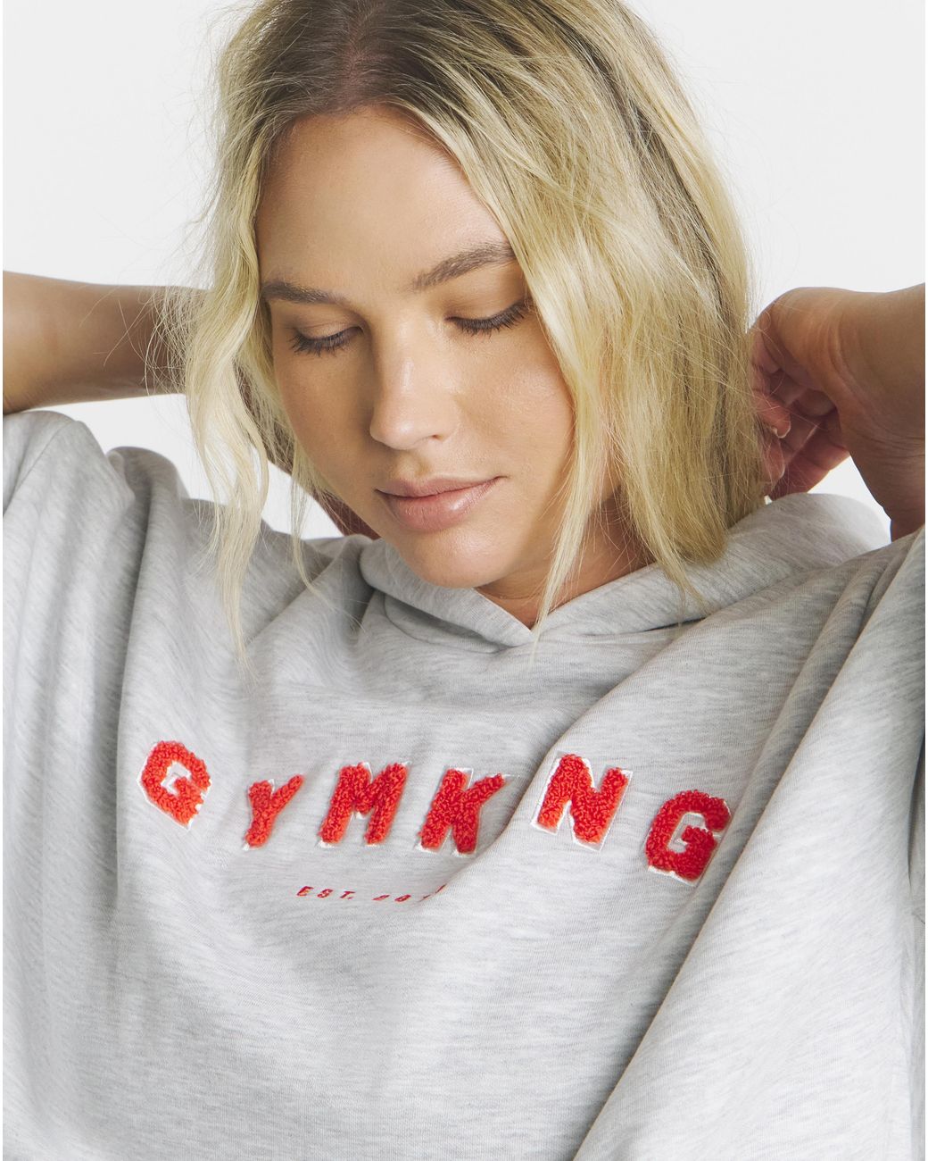 Gym King Gray Shadow Oversized Hood
