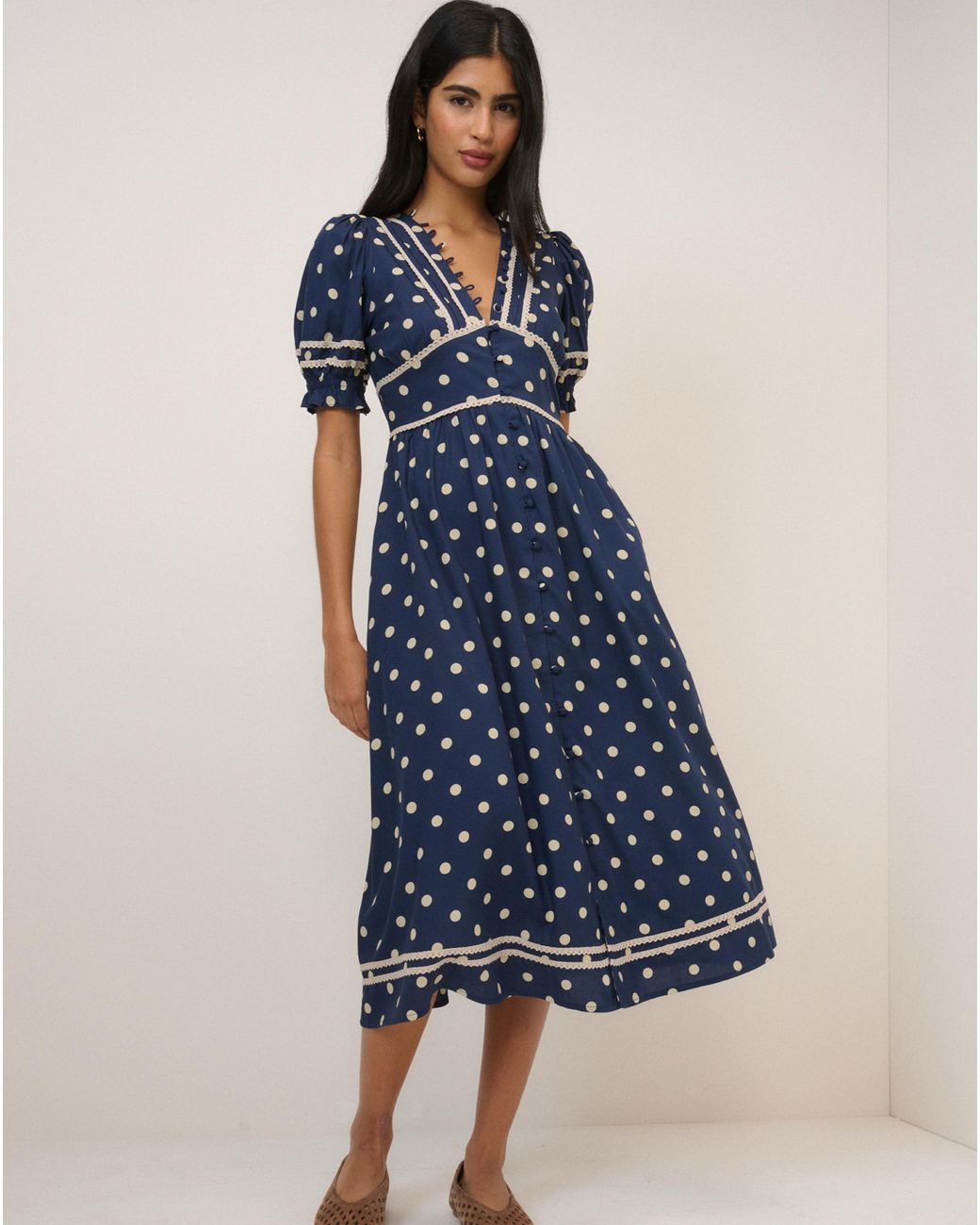 Nobody's Child Blue Nc Saffy Midi Dress